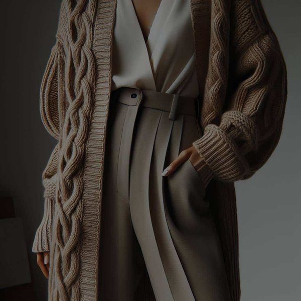 How to Pair a Cable Knit Cardigan with Tailored Trousers for a Cozy Yet Professional Look?
